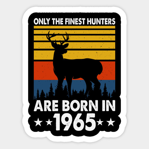 Only The Finest Hunters Are Born In 1965 T shirt For Women Sticker by QueenTees